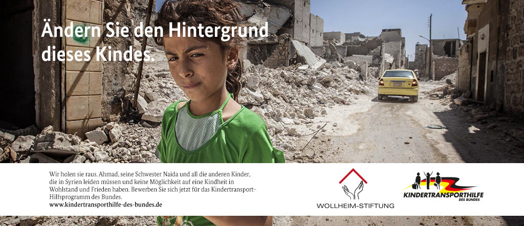Aktionskunst: Ändern Sie den Hintergrund dieser Kinder. Schwesig Syrische Kinder Hilfe