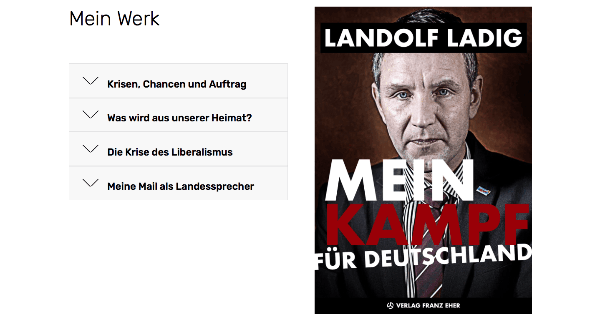 Landolf Ladig, NPD. höcke (bornhagen) mahnmal. Mein Kampf für Deutschland.