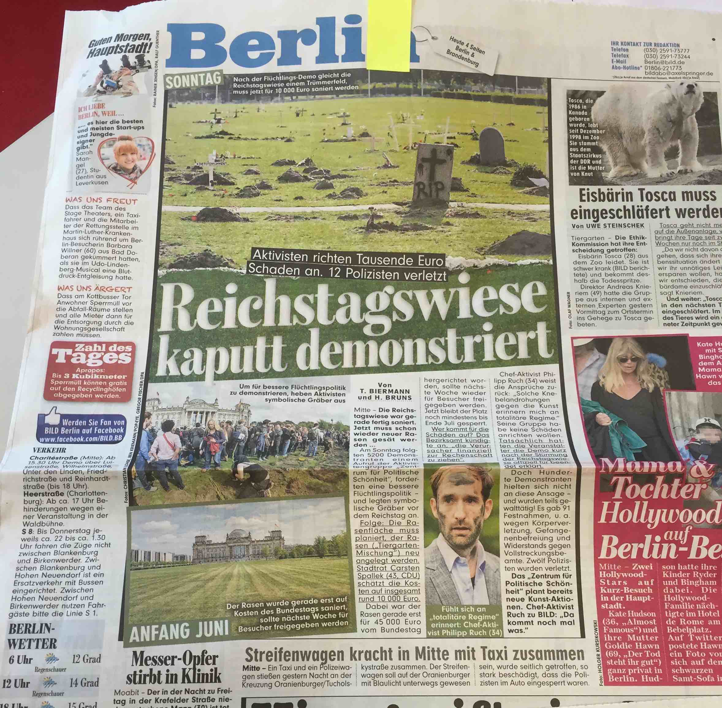 Marsch der Entschlossenen Bundestagswiese Tote Flüchtlinge Trauerfeier Tote Flüchtlinge