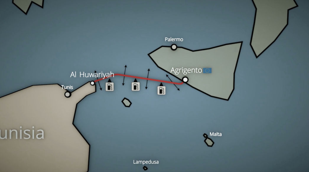 Al Huwariyah - Agrigento: Brücke Afrika Europa (Aktion) Brücke für Flüchtlinge