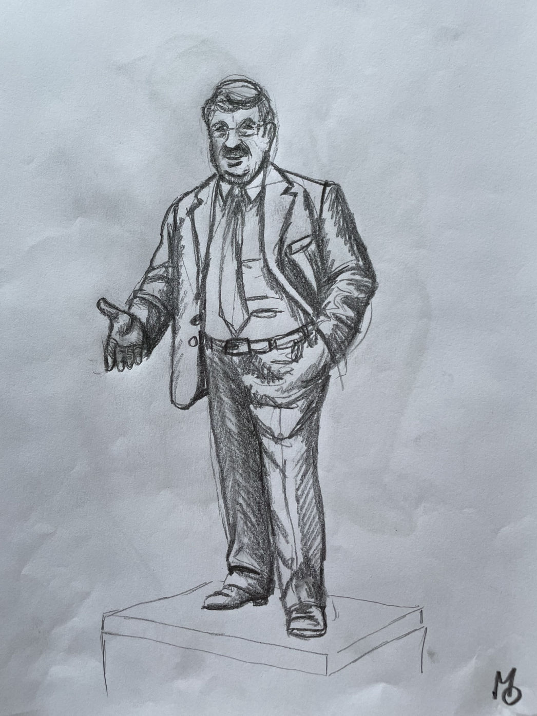 Behind the scenes: Walter Lübcke Zeichnung