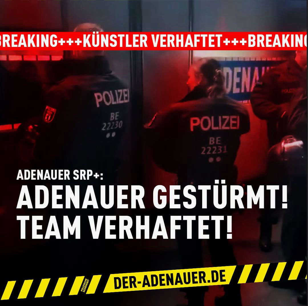 Polizei stürmt Adenauer SRP+