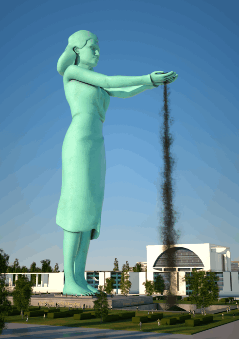 Statue Mala Zimetbaum. Asche Aktion.