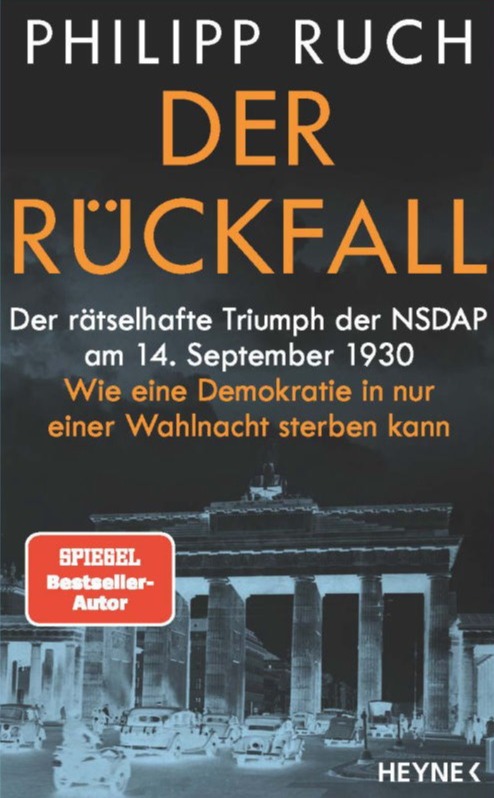 Das neue Buch von Philipp Ruch: Der Rückfall - Der rätselhafte Triumph der NSDAP am 14. September 1930. Wie eine Demokratie in nur einer Wahlnacht sterben kann.